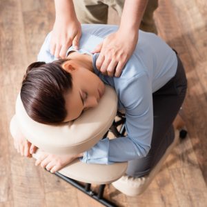 chair massage woman